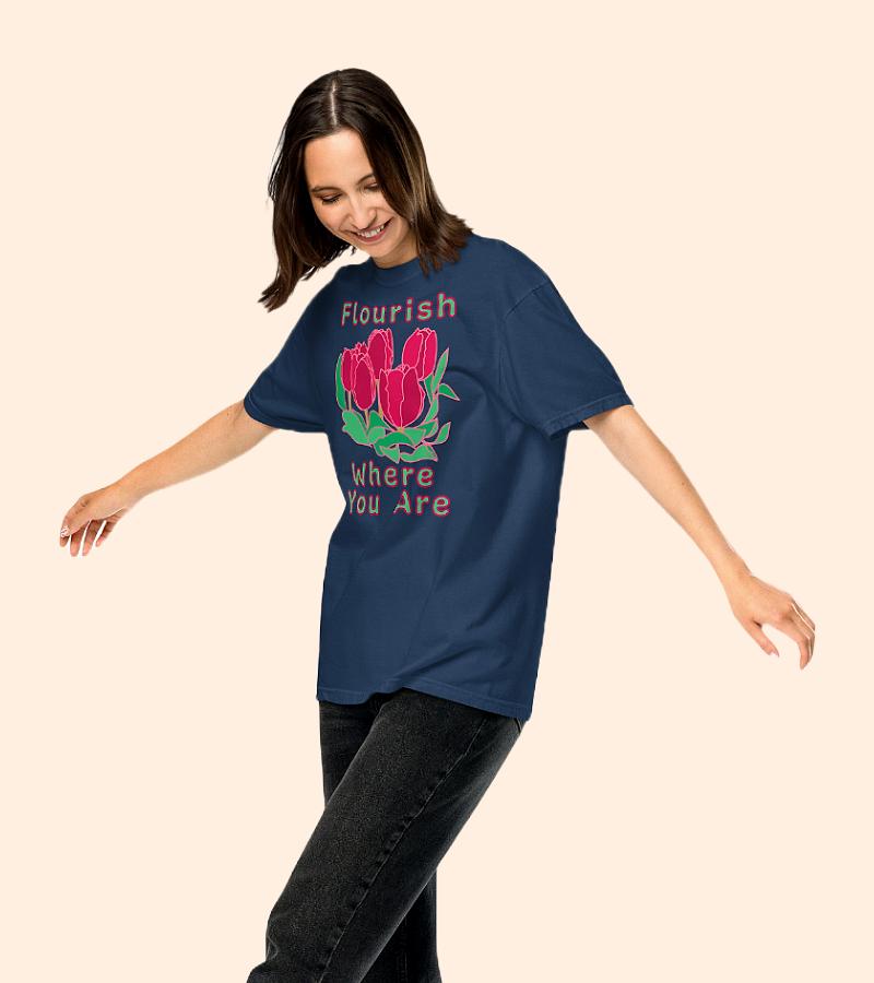 Garment-Dyed Graphic T-Shirts